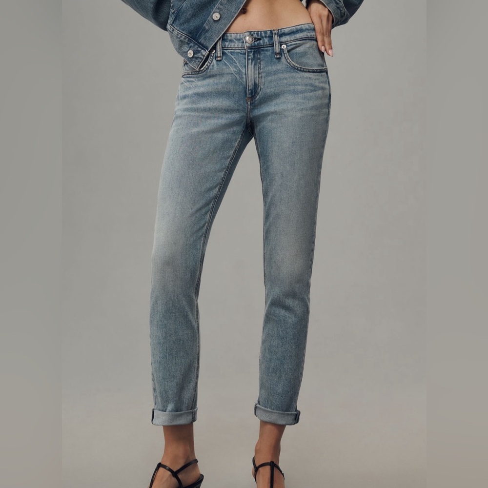 rag & bone Women's Boyfriend Jeans - Light Blue